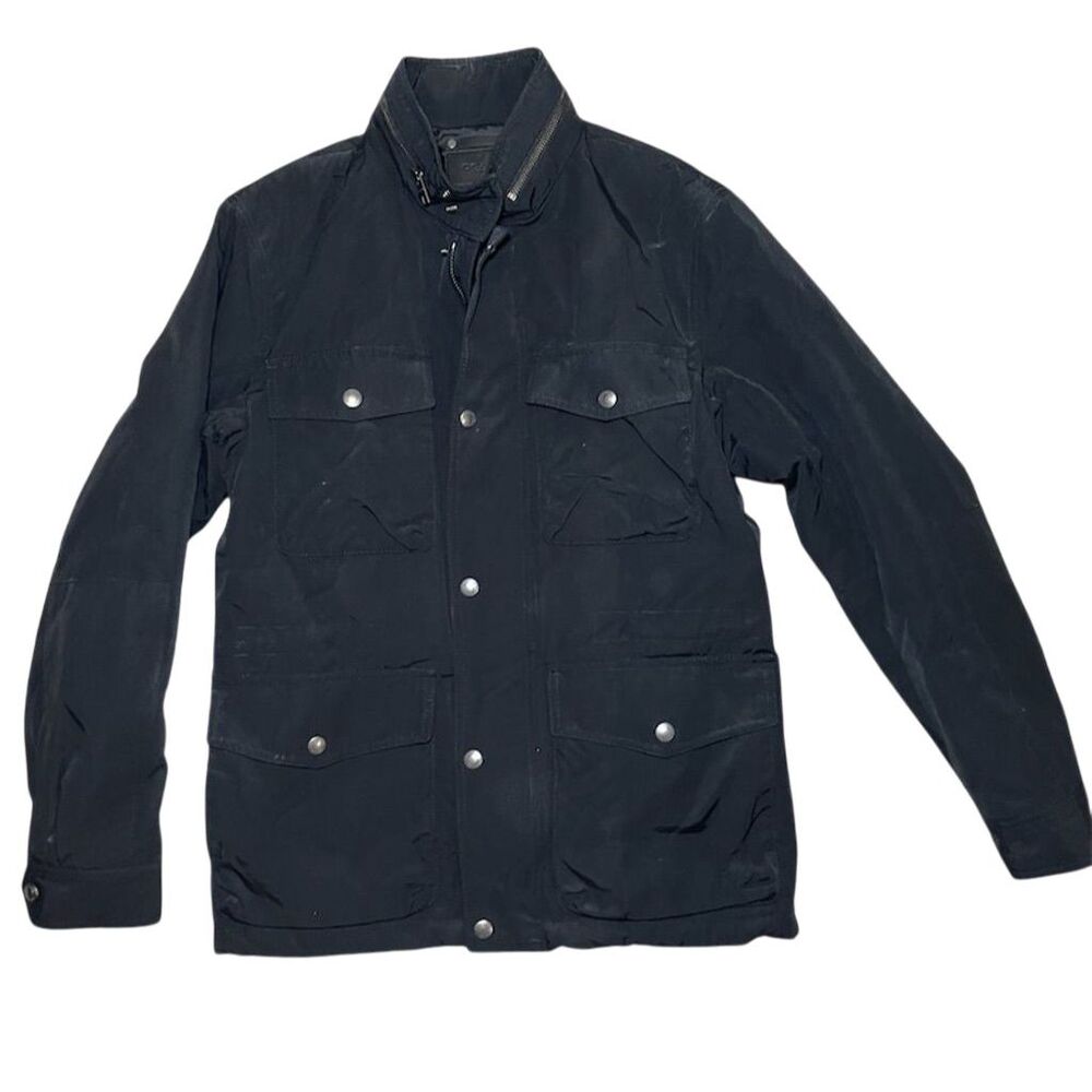 Coach Men's Black Windbreaker Jacket Size S Full Zip Casual
